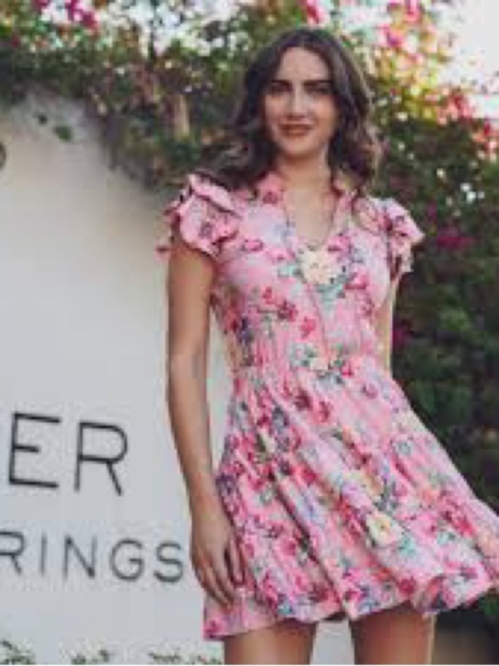 Smith & Quinn Maeve Cottage Kiss Pink Floral Ruffle Short Dress NWT Medium